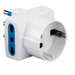 Adattatore triplo -spina 16a-2 prese bipasso +1 schuko