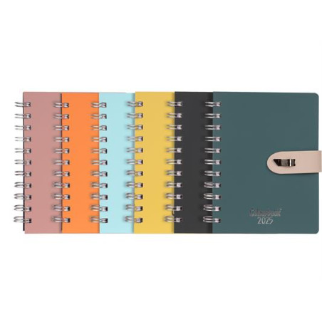 Agenda spiralata 9x14 Colourbook virgola 2025