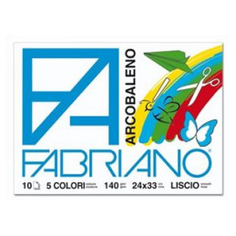 Album Fabriano colorato Arcobaleno 24X33 10 FF