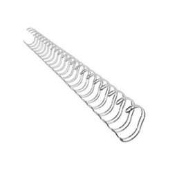 Anelli in metallo Dorsi metallici GBC - 21 anelli - 70 fogli - dorso 8 mm - bianco - conf. 100