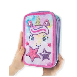 Astuccio 3 zip  Mofu mofu unicorno