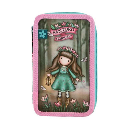 ASTUCCIO 3 ZIP attrezzato WOODLAND WILDFLOWER santoro GORJUSS