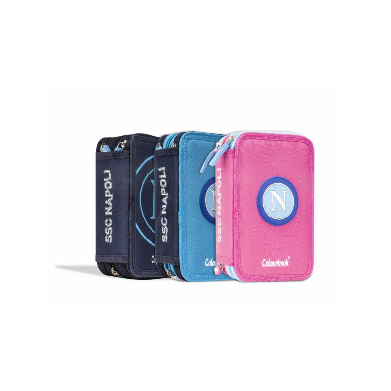 Astuccio 3 zip Napoli  SSC (solo rosa)