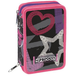 Astuccio 3 zip Seven draft heart