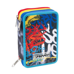 Astuccio 3 zip Seven mark on boy