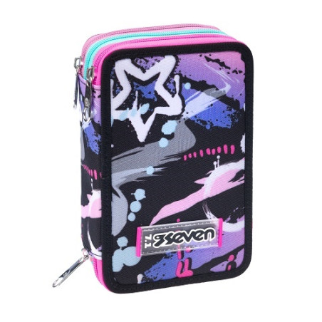 Astuccio 3 zip Seven mark on girl