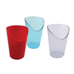 Bicchiere portapenne in plastica bianco