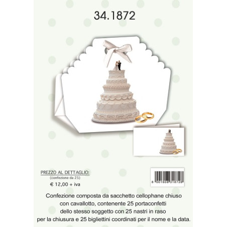 Biglietti bomboniere con Portaconfetti  laurea 25pz