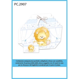 Biglietti bomboniere con Portaconfetti battesimo  25pz