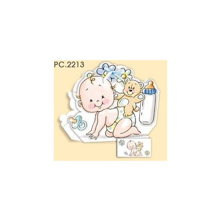 Biglietti bomboniere con Portaconfetti nascita maschio 25pz