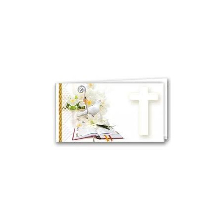 Biglietti bomboniere prefustellati cresima 100pz