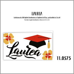 Biglietti bomboniere prefustellati laurea 100pz