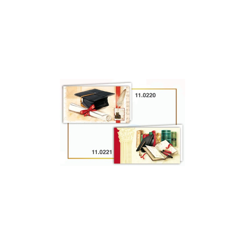 Biglietti bomboniere prefustellati laurea 100pz