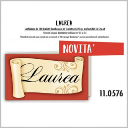 Biglietti bomboniere prefustellati laurea 100pz