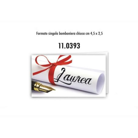 Biglietti bomboniere prefustellati laurea 100pz