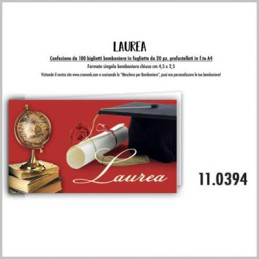 Biglietti bomboniere prefustellati laurea 100pz