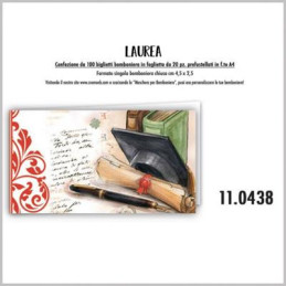 Biglietti bomboniere prefustellati laurea 100pz