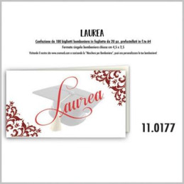 Biglietti bomboniere prefustellati laurea 5ff