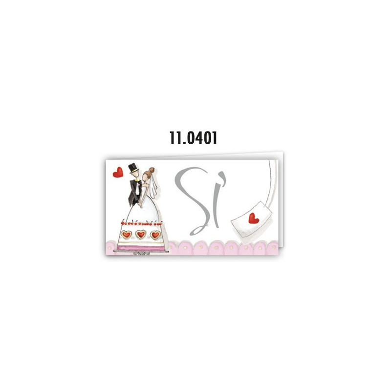 Biglietti bomboniere prefustellati matrimonio 100pz