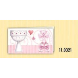 Biglietti bomboniere prefustellati nascita/battesimo 100pz