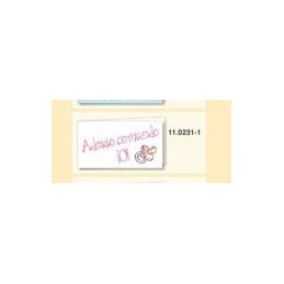 Biglietti bomboniere prefustellati nascita/battesimo femmina 100pz