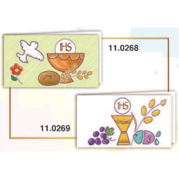 Biglietti bomboniere prefustellati prima comunione 100pz