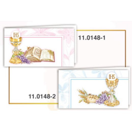 Biglietti bomboniere prefustellati prima comunione 100pz