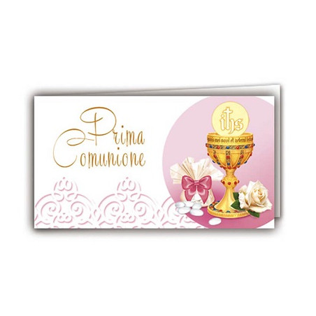 Biglietti bomboniere prefustellati prima comunione 100pz