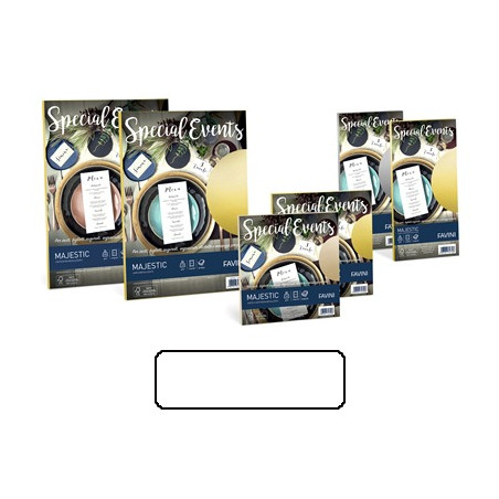 Biglietti e buste 17x17 special events bianche 5+5pz