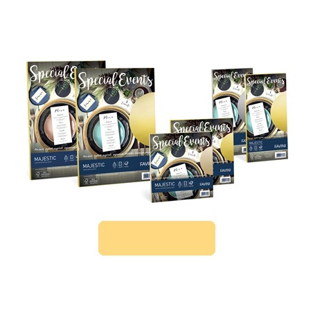 Biglietti e buste 17x17 special events oro 5+5pz