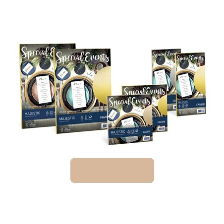 Biglietti e buste 17x17 special events sabbia 5+5pz