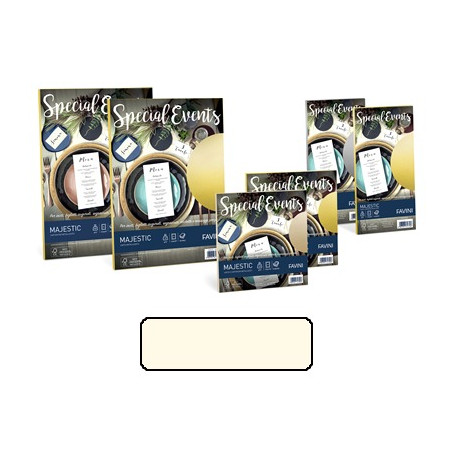 Biglietti e buste 9x14 special events crema 5+5pz