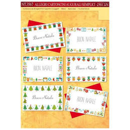 Biglietti e buste auguri natale uso ufficio 60pz Allegri