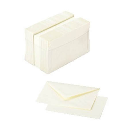Biglietti e buste f.to 4 avorio 100+100pz