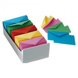 Biglietti e buste f.to 4 col forti 100pz