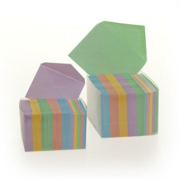 Biglietti e buste f.to 9 col.tenui 100+100pz