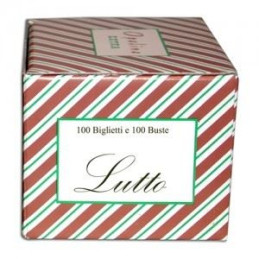 Biglietti e buste f.to 9 mis. 9x14 100+100pz  Lutto