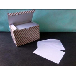 Biglietti e buste f.to 9 mis. 9x14 bianchi 100+100pz