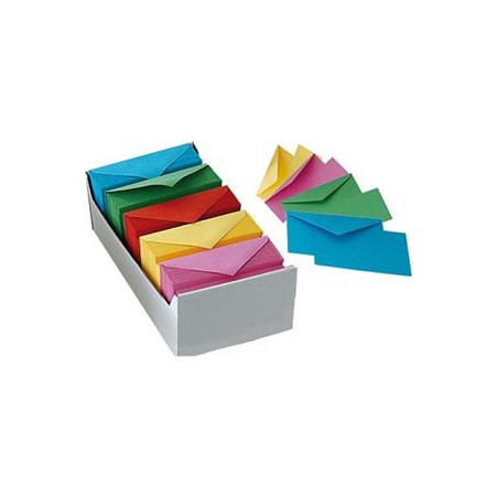 Biglietti e buste f.to 9 mis. 9x14 mix col. forti 250+250pz