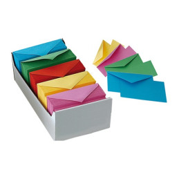 Biglietti e buste f.to 9 mis. 9x14 mix col.tenui 250+250pz