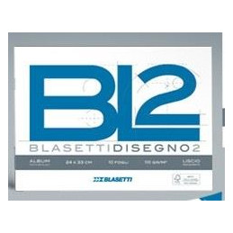 Blocco da disegno BL2 20fogli lisci 24x33 riquadrato