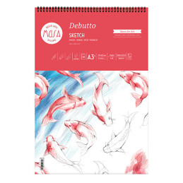 Blocco da disegno schizzo spiralato A3+ 120gr 50fg- carta per arte e grafica