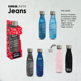 Borraccia in acciaio TU JEANS TINTAUNITA glitter