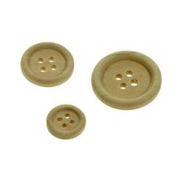 Bottoni in legno naturali misure assortite24pz