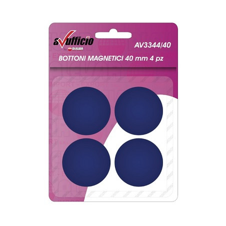 Bottoni magnetici d.40 blu 4pz