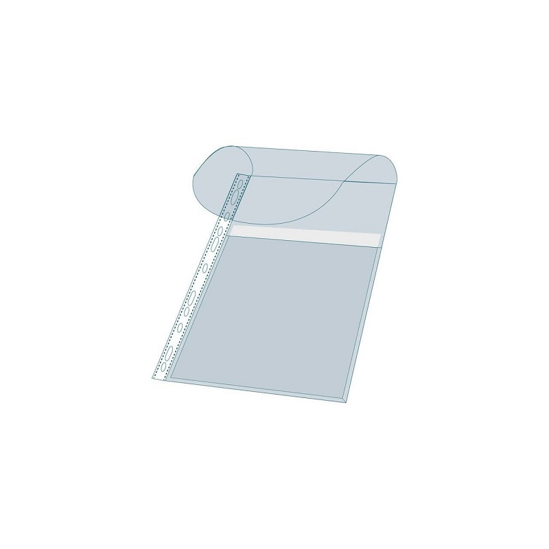 Busta A4 4 fori a soffietto con pattella porta cataloghi