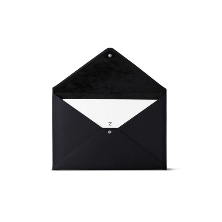 Busta con bottone A4 portadocumenti in similpelle colore nero