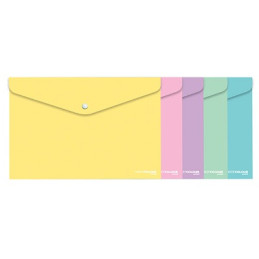 Busta con bottone A5 Orna colori pastello