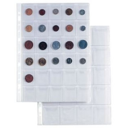 Buste 4 fori A4 per monete a 30 tasche 4x4,5 ultra trasparente 10fg