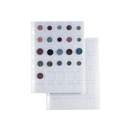 Buste 4 fori A4 per monete a 30 tasche 4x4,5 ultra trasparente 10fg